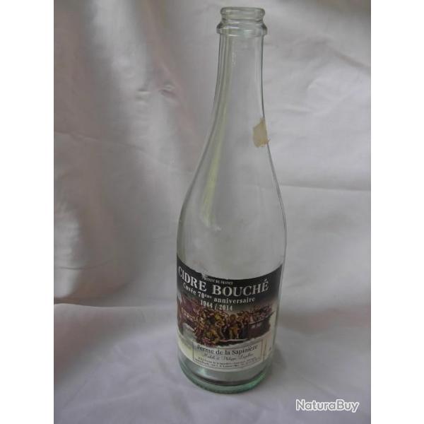 BOUTEILLE VIDE DES COMMMORATIONS DU 70 e ANNIVERSAIRE DU DBARQUEMENT DE NORMANDIE 6 6 44 CIDRE 1