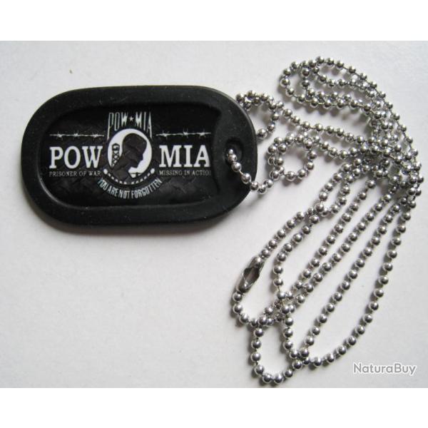 PENDENTIF DOG TAG USA POW MIA Ref.06
