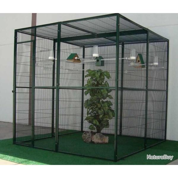Voli�re GEANTE 2x2m perruche canari voliere de jardin Voli�re 2x2x2 m toit maille cielterre-commerce