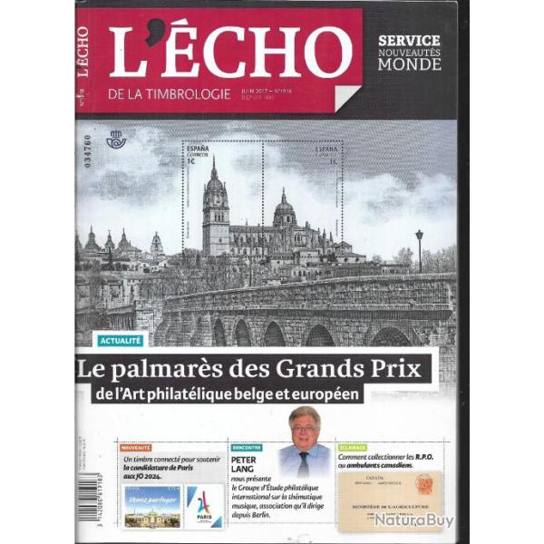 l'�cho de la timbrologie n�1918, juin 2017, le recommand� en france