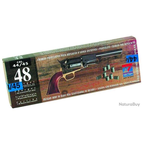 Pack Poudre Noire: 48 Charges Compress�es Calibre 44/45 + 48 Bourres Feutres