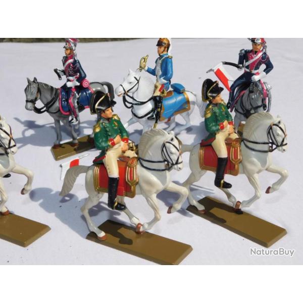 LOT 8 SOLDATS de PLOMB - 1� EMPIRE -  A CHEVAL - PAR STARLUX - ETAT 100% NEUF