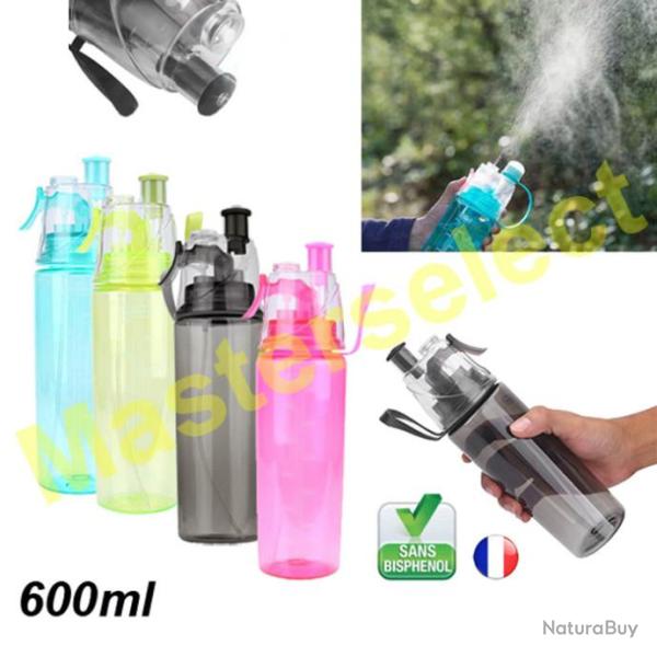 La gourde qui spray avec vaporisateur brumisateur rechargeable � eau bouteille