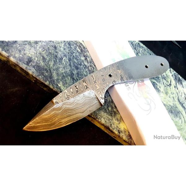 Fabrique Ton Couteau Lame Damas Drop Point 260 Couches Lames A Customiser BLDM2719