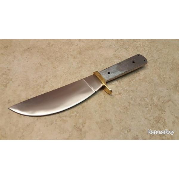 Lot de 2 Fabrique Ton Couteau Skinner 2 Lames Acier Carbone A Customiser Le Manche BL118