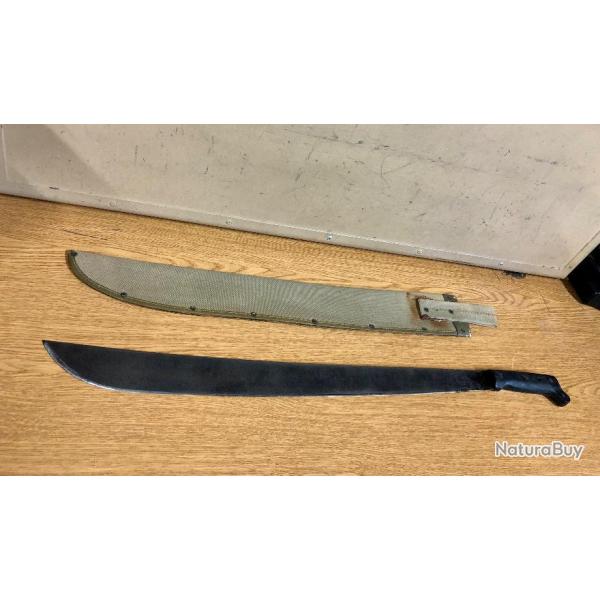 RARE ORIGINAL AUTHENTIQUE US NAVY WW2 MACHETTE PLYMOUTH COLLINS + ETUI MK-1 SUPER EX COND !!!