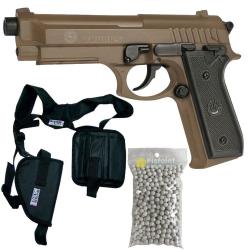 Pack airsoft Taurus PT92 Replicas 210117 Cybergun - Metal TAN (Cybergun)