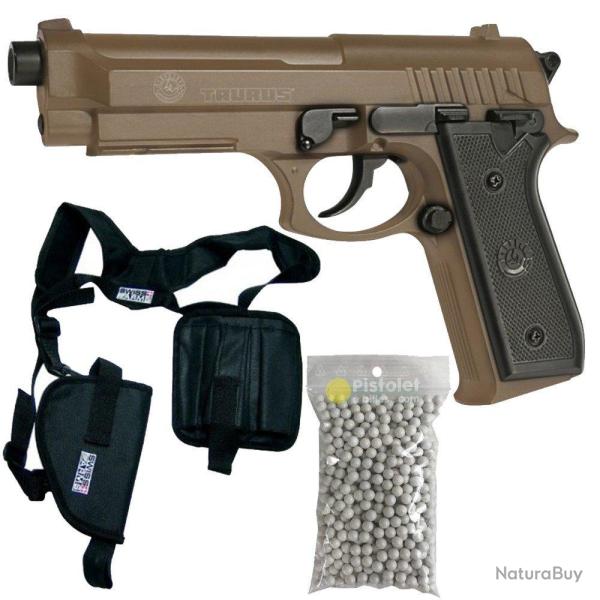 Pack airsoft Taurus PT92 Replicas 210117 Cybergun - Metal TAN (Cybergun)