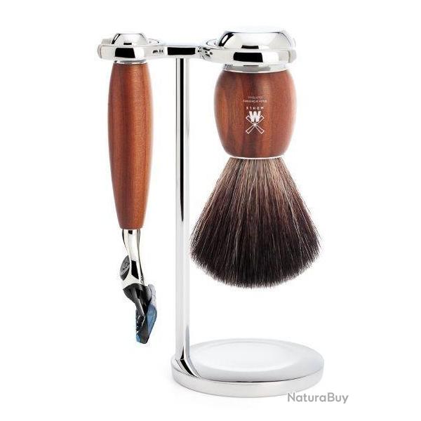Set de rasage Muhle Vivo Fusion en bois de prunier S21H331F