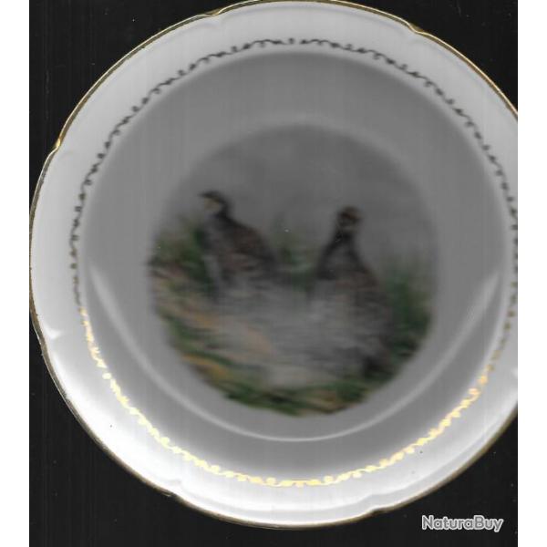 assiette d�corative 2 perdrix