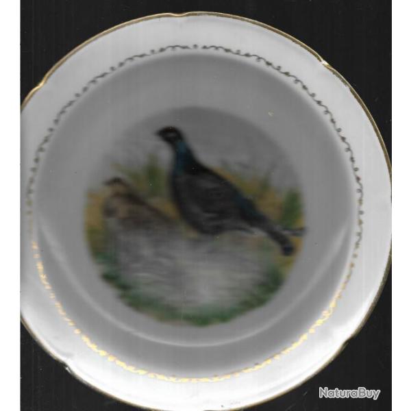 assiette d�corative perdrix et coq de bruy�re