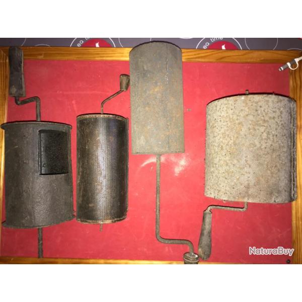 grilloir orge diff�rents , pour ersatz de caf� , ww2 occupation art populaire , lot de 4 rouleaux