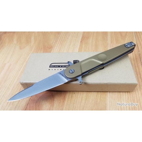 Couteau Extrema Ratio BD2 Lucky Desert Lame Acier N690 Manche Tan Aluminium Italy EX0228DW