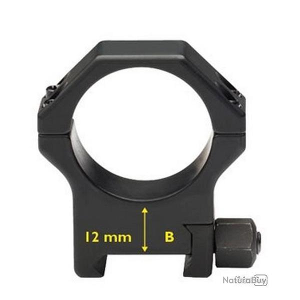 Paire de bagues pour Picatinny en acier renforc� - � 34 mm H 12 mm - CONTESSA