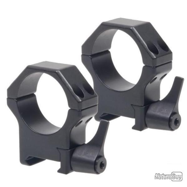 Paire de bagues Picatinny en acier renforc� - � 30 mm H 8 mm SR - CONTESSA
