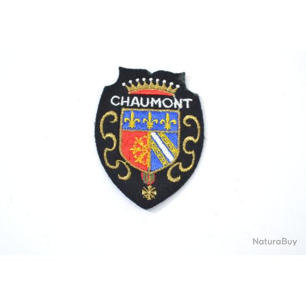 Insigne patch brod� ann�es 1970 - 1980. Arm�e Fran�aise Chaumont  (Camp militaire)