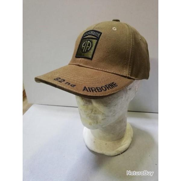 Casquette verte AIRBORNE 82 nd ALL AMERICAN paratrooper JEEP CAP US VO ( militaria  ww2