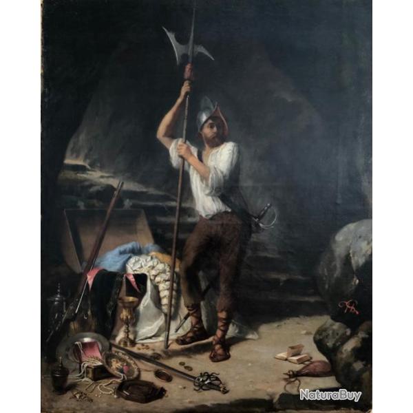 Tableau "Le gardien du tr�sor" huile sur toile