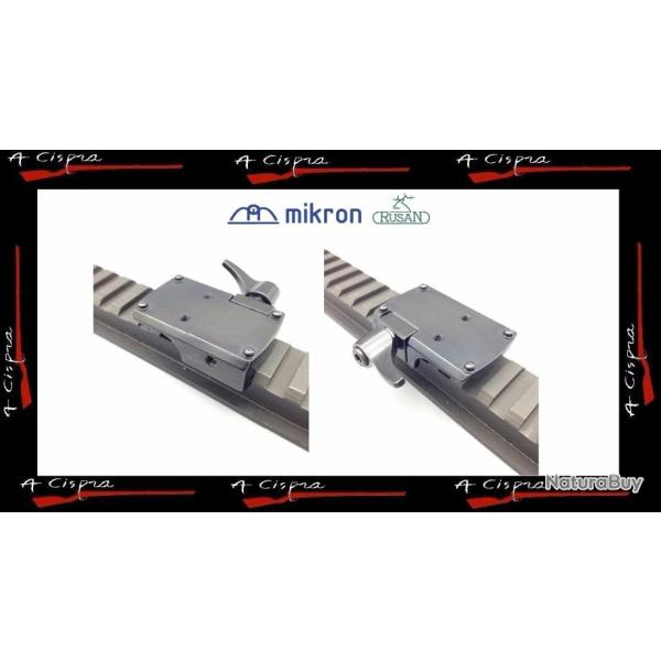 Montage acier amovible RUSAN QD - pour Docter Sight / Leica & Clones - pour Rail WEAVER & Picatinny