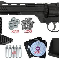 Kit Revolver 4,5 mm CO2 CROSMAN - VIGILANTE 6'' noir (4,3 joules) - PROMO