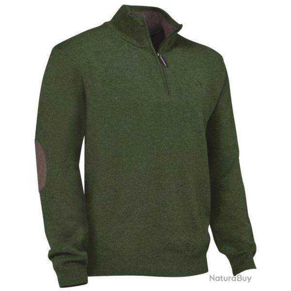 Pull de chasse col zipp� Kaki Winsley Club Interchasse