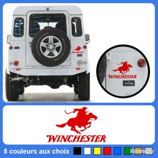1x WINCHESTER Vinyle Autocollant. Taille 150x250mm. 8 couleurs au choix.