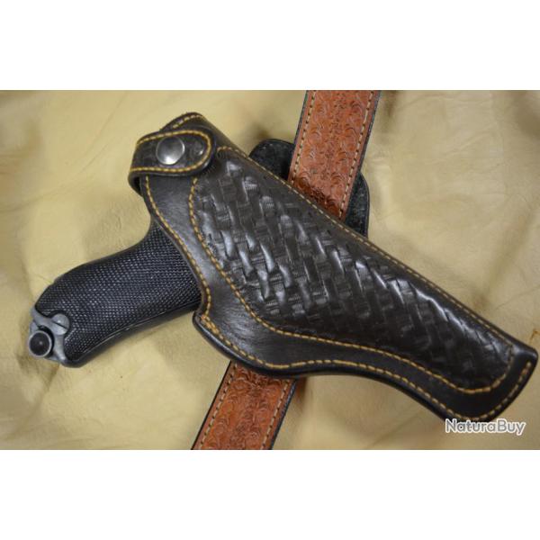 Holster en cuir pour LUGER P08 et WALTHER P38