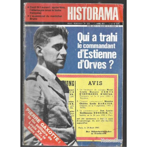historama n233 qui a trahi le commandant d'estienne d'orves ? al�sia, i�na, �tat basque , louis XV