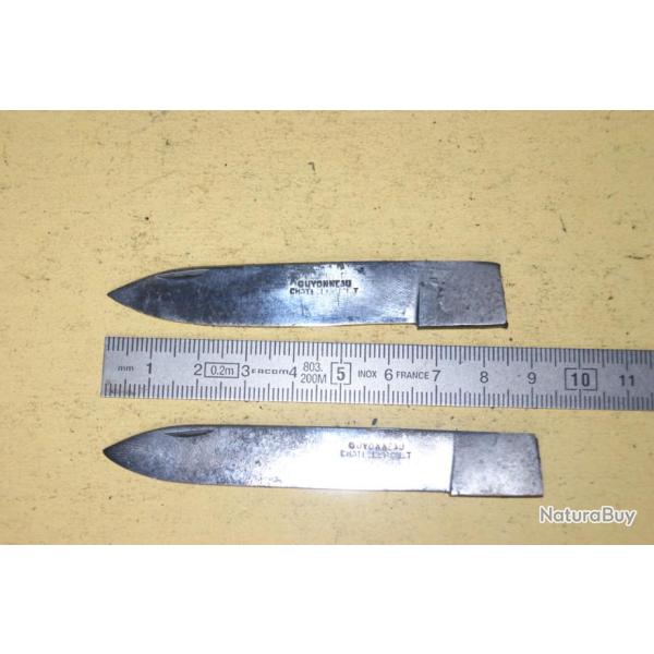 lot de 2 lames de couteaux GUYONNEAU CHATELLERAULT -  (d9h93)