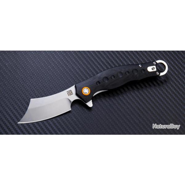 Couteau Artisan Corsair Lame Acier D2 Manche Black G-10 Linerlock Clip ATZ1828PBKC