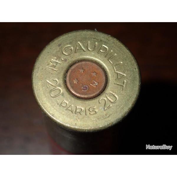 Cartouche pour collection en carton rouge - calibre 20 - Gaupillat - N5