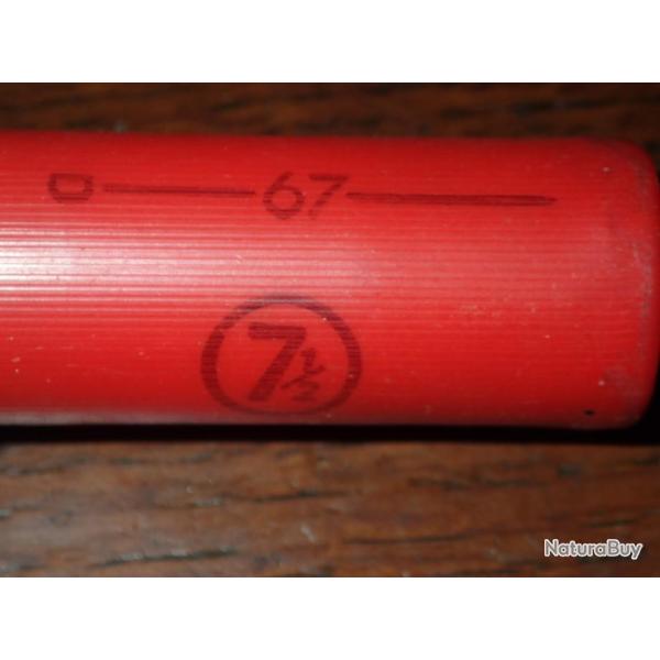 Cartouche pour collection en plastique rouge - calibre 12 - Gevelot