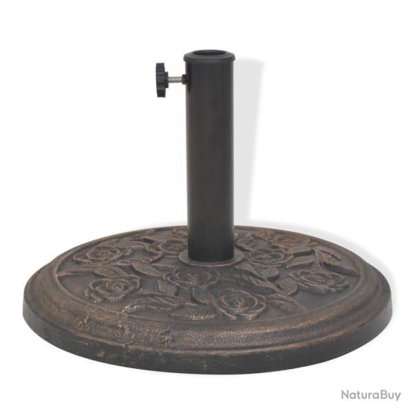 Socle de parasol rsine rond diamtre 38 et 48 mm bronze 9 kg 2202076