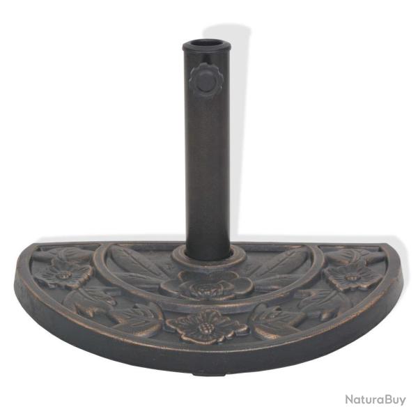 Socle pied de parasol en r�sine demi-cercle diam�tre 38 et 48 mm bronze 9 kg 2202077
