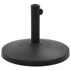 Pied base socle rond de parasol r&eacute;sine diam&egrave;tre 38 et 48 mm 10 kg noir 2202081
