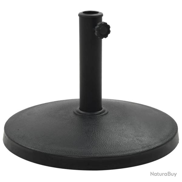 Pied base socle rond de parasol r�sine diam�tre 38 et 48 mm 10 kg noir 2202081