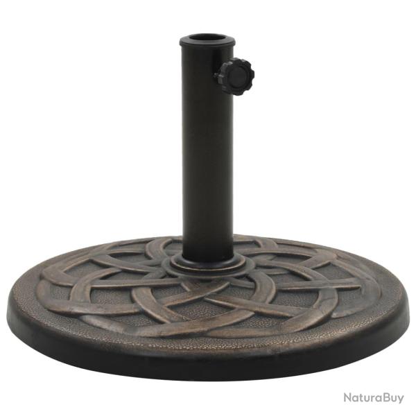Pied base socle rond de parasol r�sine diam�tre 38 et 48 mm 11 kg bronze 2202083