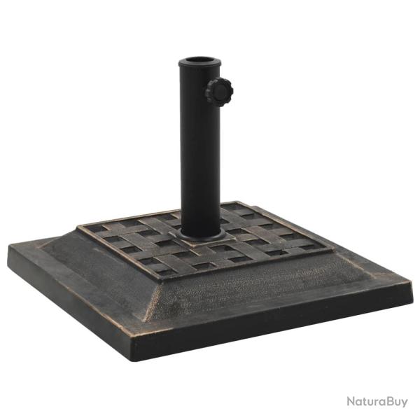 Pied base socle carr� de parasol r�sine diam�tre de 38 et 48 mm 12 kg bronze 2202087