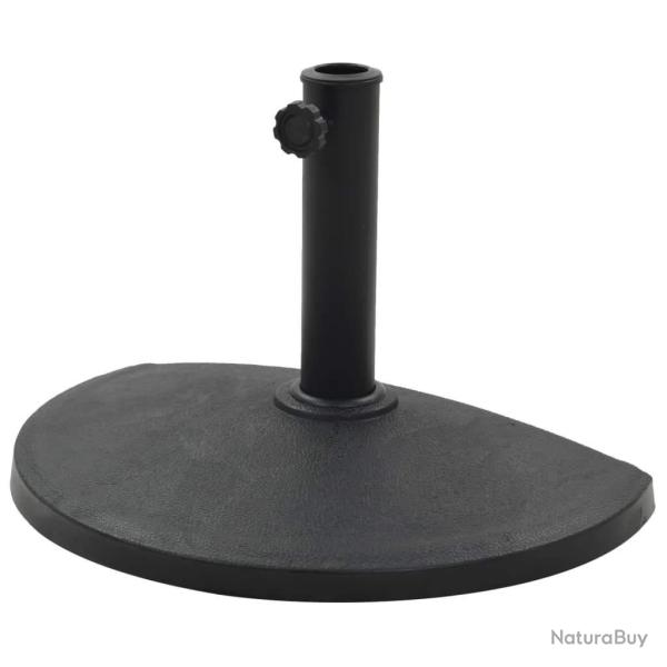 Socle pied demi-rond de parasol r�sine diam�tre de 38 et 48 mm 9 kg Noir 2202078