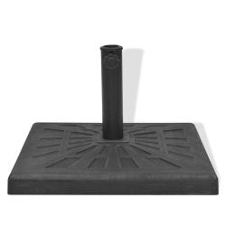 Pied socle Base carr&eacute;e de parasol r&eacute;sine noir 19 kg 2202091