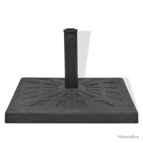 Pied socle Base carre de parasol rsine noir 19 kg 2202091