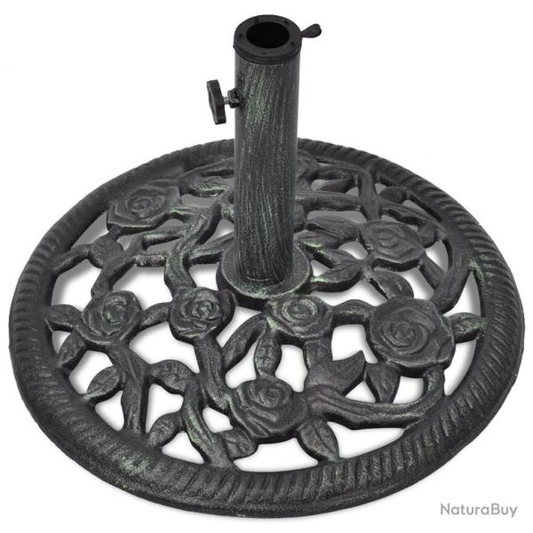 Pied socle base de parasol en fonte 35/38/48 mm 12 kg 48 cm noir 2202094