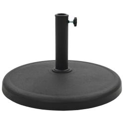 Pied base socle rond de parasol Polyr&eacute;sine 19 kg noir 2202095