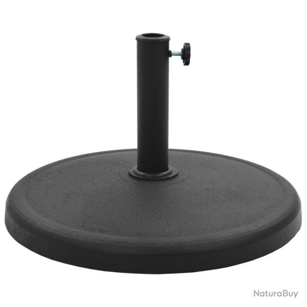 Pied base socle rond de parasol Polyr�sine 19 kg noir 2202095
