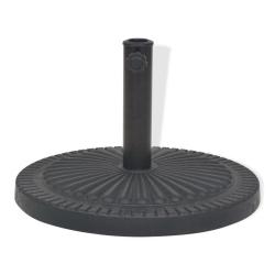 Pied base socle de parasol r&eacute;sine rond diam&egrave;tre 38 et 48 mm noir 14 kg 2202088