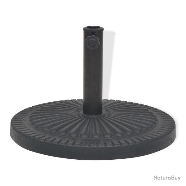 Pied base socle de parasol r�sine rond diam�tre 38 et 48 mm noir 14 kg 2202088