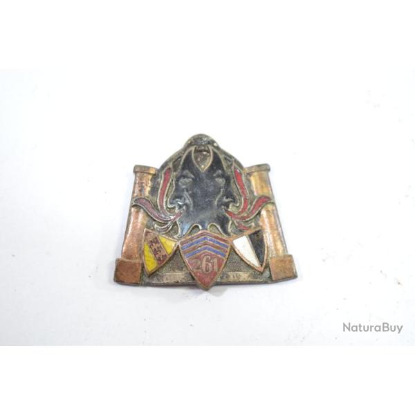 Insigne  261 RALD 261 R.A.L.D, Rgiment d'Artillerie Lourde pingle casse Drago Paris