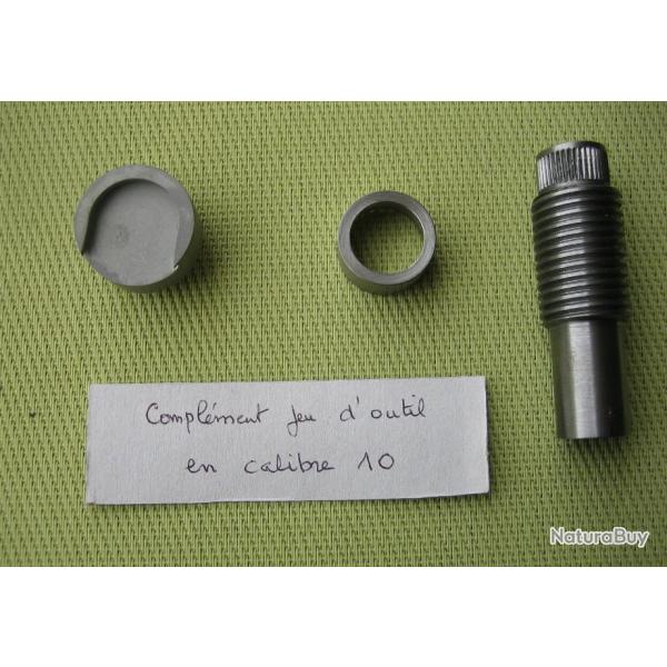 Compl�ment Jeu d'outil cal 10 pour confection de sertissages �toile (presses RCBS ou autres presses)