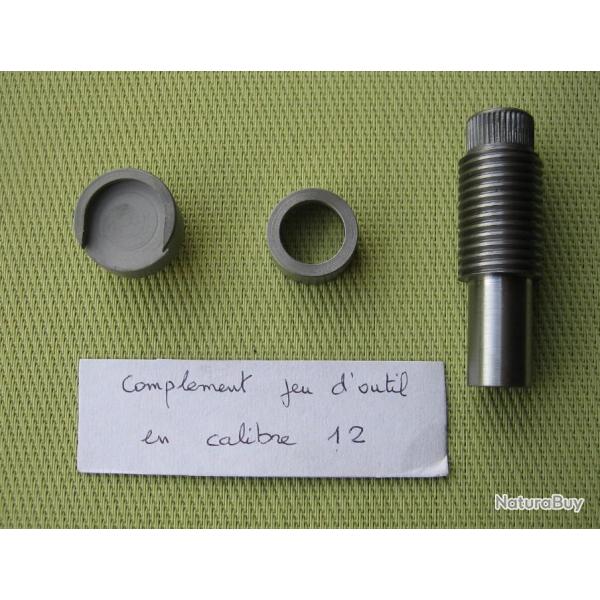 Compl�ment Jeu d'outil cal 12 pour confection de sertissages �toile (presses RCBS ou autres presses)