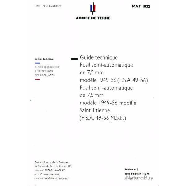 Lot guides techniques armes arm�e de terre